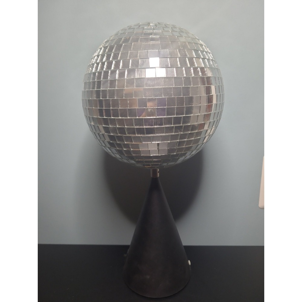 Vintage 8" Radio Shack Mirror Disco Ball Rotating Motorized (not‎ working)